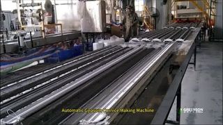 Línea de producción de cornisas de yeso de alta capacidad.