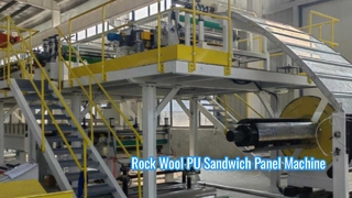 Máquina para fabricar paneles sándwich de PU de lana de roca