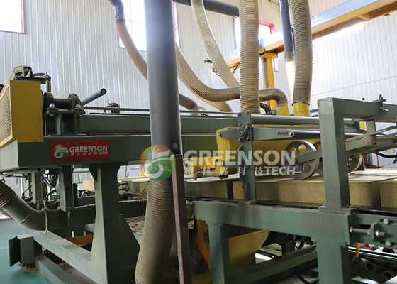 Un buen precio. Linea de producción de paneles de lana de piedra con 80-200 kg/m3 de densidad en línea