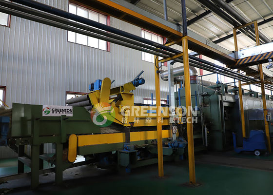 Un buen precio. Línea de producción de tableros de lana mineral con sierra de corte automática, curado a alta temperatura y presión y 200-300 KW de potencia total en línea