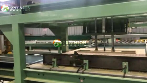 Un buen precio. 2Línea de producción de paneles de lana de roca de.4m con anchura de placa de 1200-2400 mm, control PLC y densidad de materia prima de 80-200 kg/m3 en línea