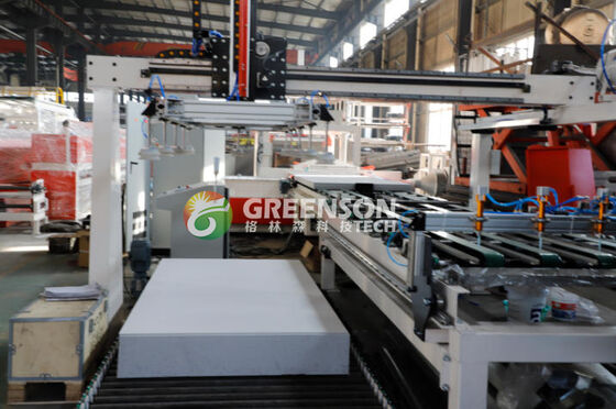 Un buen precio. Máquina de corte de tablas de yeso sin polvo de alta eficiencia para pizarras de 100 mm de ancho en línea