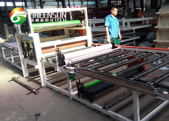El papel del PVC/de aluminio laminó la cadena de producción de la teja del techo del yeso con el sistema de control del PLC