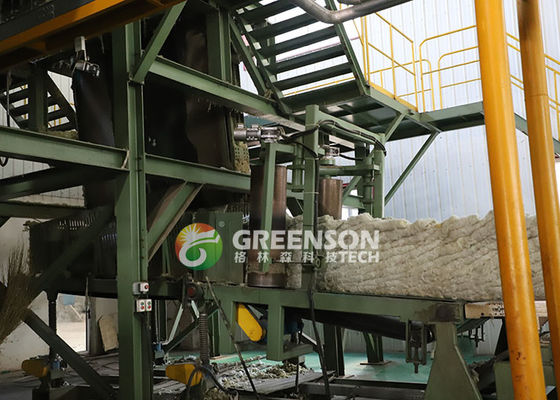 Línea de producción de placas de lana mineral de alta eficiencia con consumo de energía de 100-150kw y sistema de control PLC
