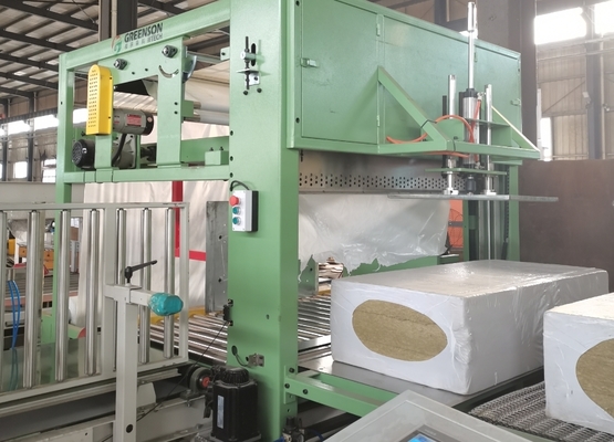 Línea de producción automática de paneles de lana de roca con control PLC
