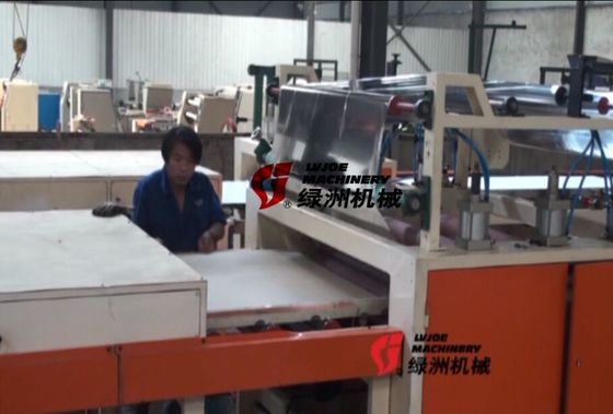 Película del PVC, estera del vidrio de fibra, máquina que lamina del papel de aluminio para la hoja del tablero de yeso del yeso