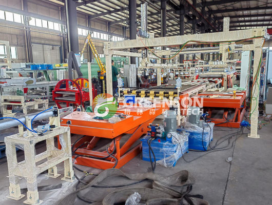 Un buen precio. Máquina de laminación totalmente automática para placas de yeso de película de PVC con voltaje de 380V 50HZ y capacidad de 2-6 millones de metros cuadrados en línea