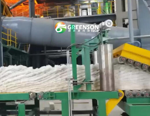 Línea de producción de placas de lana de roca de alta densidad de grado industrial con sistema de control PLC de densidad de materia prima de 80-200 kg/m3 y fuente de alimentación de 380V/50Hz