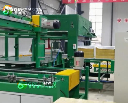 Un buen precio. Línea de producción de paneles de lana de roca mineral de alta densidad 40-150 kg/m3 con capacidad anual de 10000-60000 toneladas y potencia total de 200-300 KW en línea