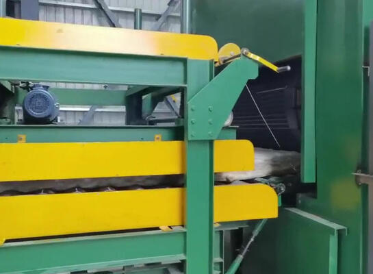 Un buen precio. Línea de producción de lana de roca controlada por PLC con curado a alta temperatura para tableros de lana de basalto de 80-200 kg/m3 en línea