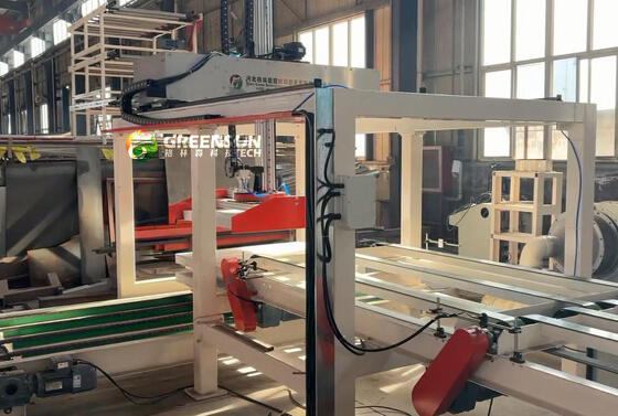 Un buen precio. Máquina cortadora de tiras de estiba para embalaje de paneles de yeso en línea