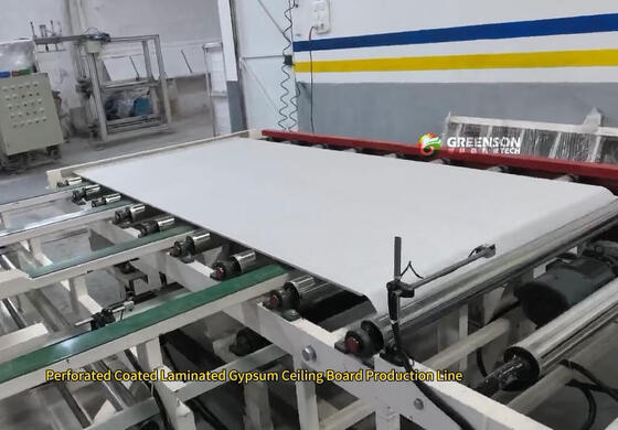 Línea variable de pintura a pistola de teja de techo de yeso de frecuencia PLC para acabado superficial decorativo