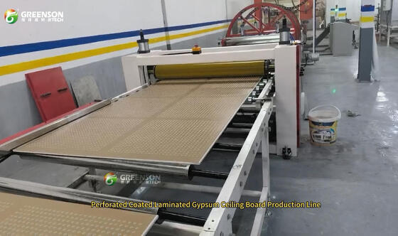 Línea continua de pintura a pistola de panel de yeso con función de secado y empaletizado